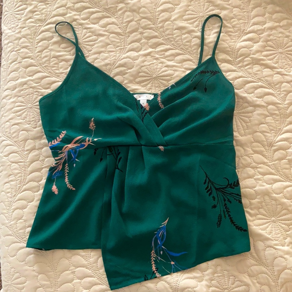 Leith Medium Green spaghetti strap cami